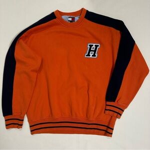 2004 Tommy Hilfiger Orange Mens Sweatshirt Size XL